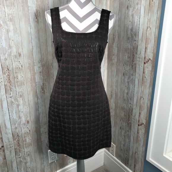 Max Studio Dresses & Skirts - Coffee colored spotted dress sz Med SO PRETTY!